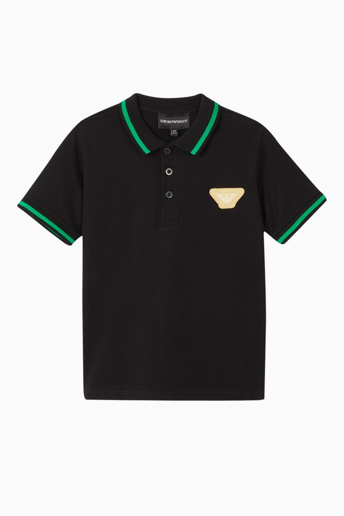 

EA Emoji Patch Polo Shirt, Black