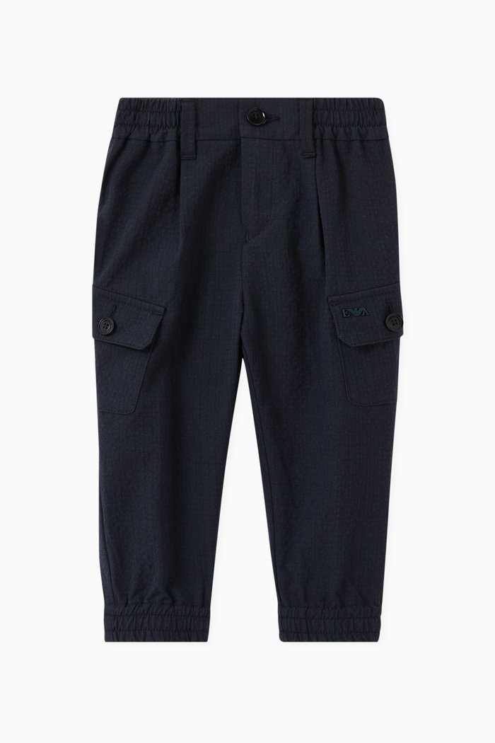 

Cotton Cargo Pants, Blue