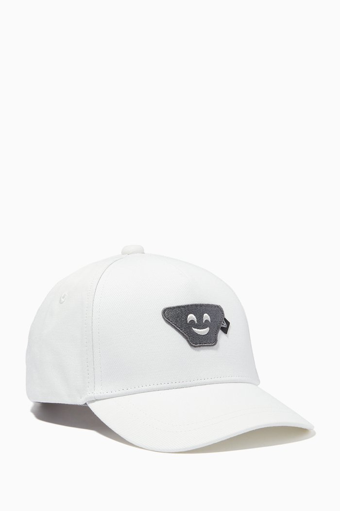 

Emoji Baseball Cap in Gabardine, White