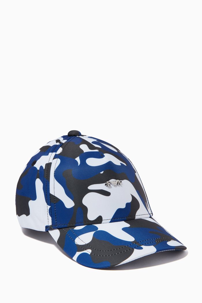 

EA Camo Baseball Cap in Gabardine, Black