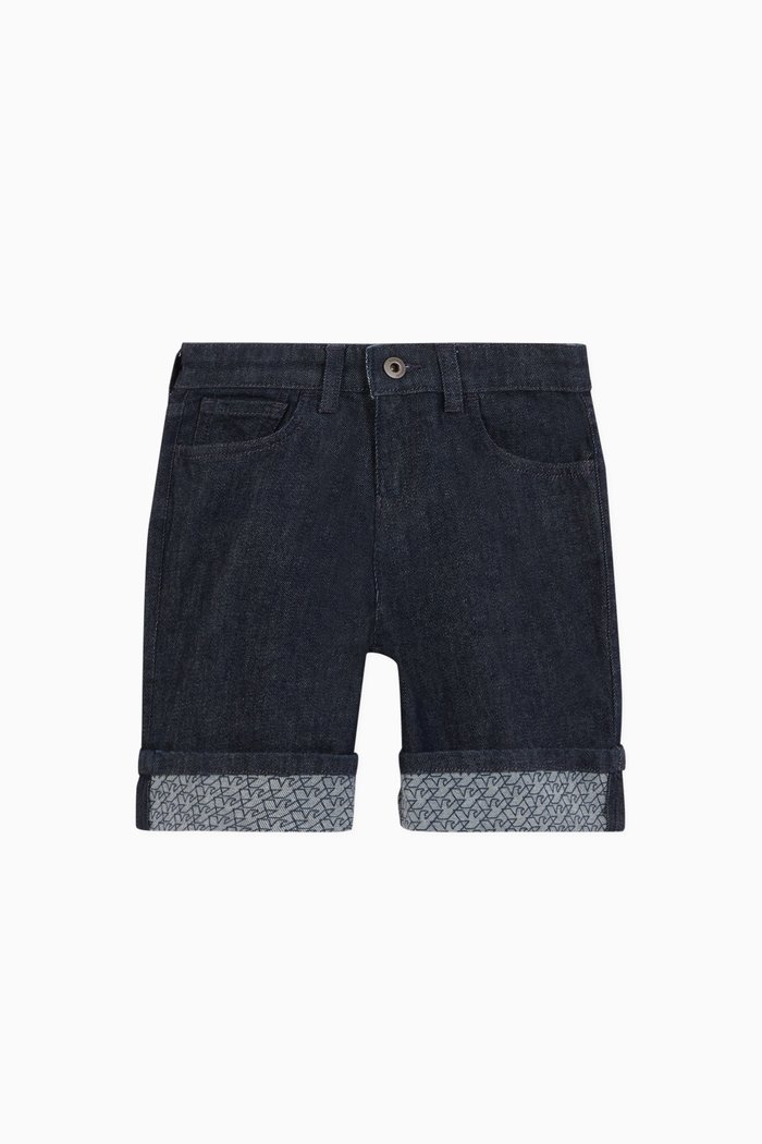 

EA Eagle Denim Shorts, Blue