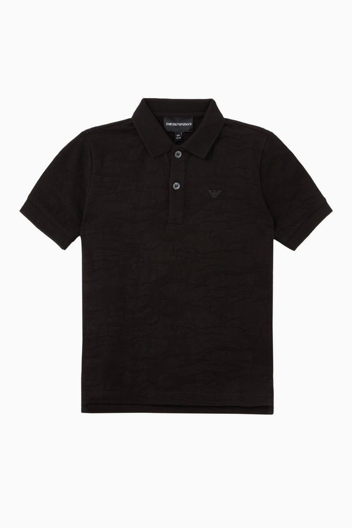 

EA Camo Jacquard Polo Shirt, Black