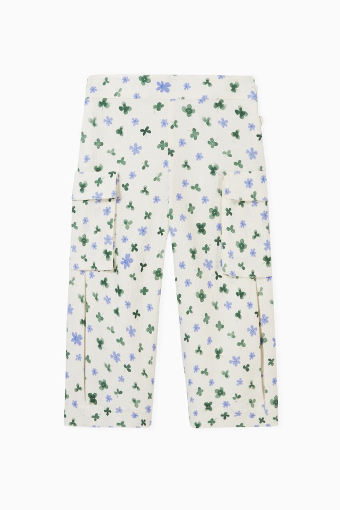 

Clover Cotton Cargo Pants, White