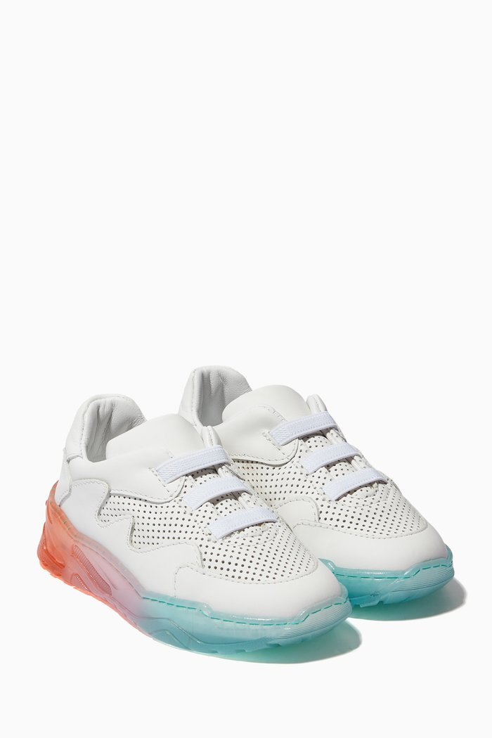 

Chunky Gel Sneakers in Leather, Pink