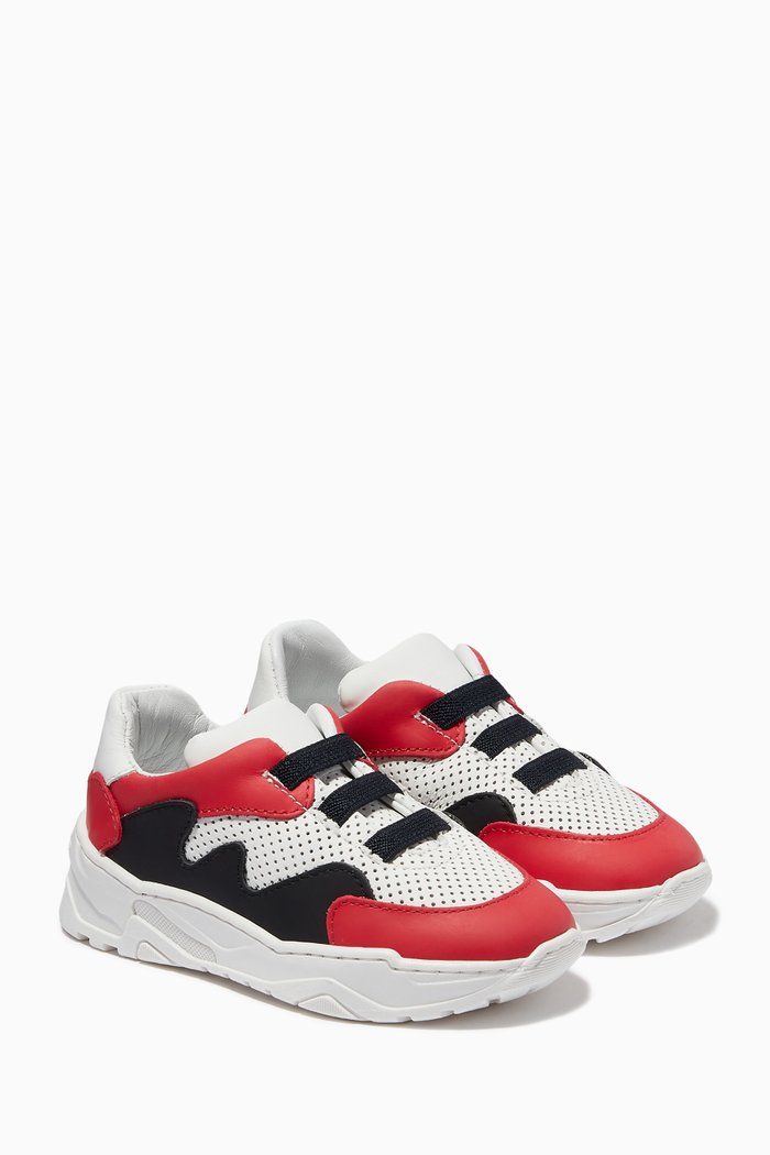 

Chunky Sneakers in Leather, Red