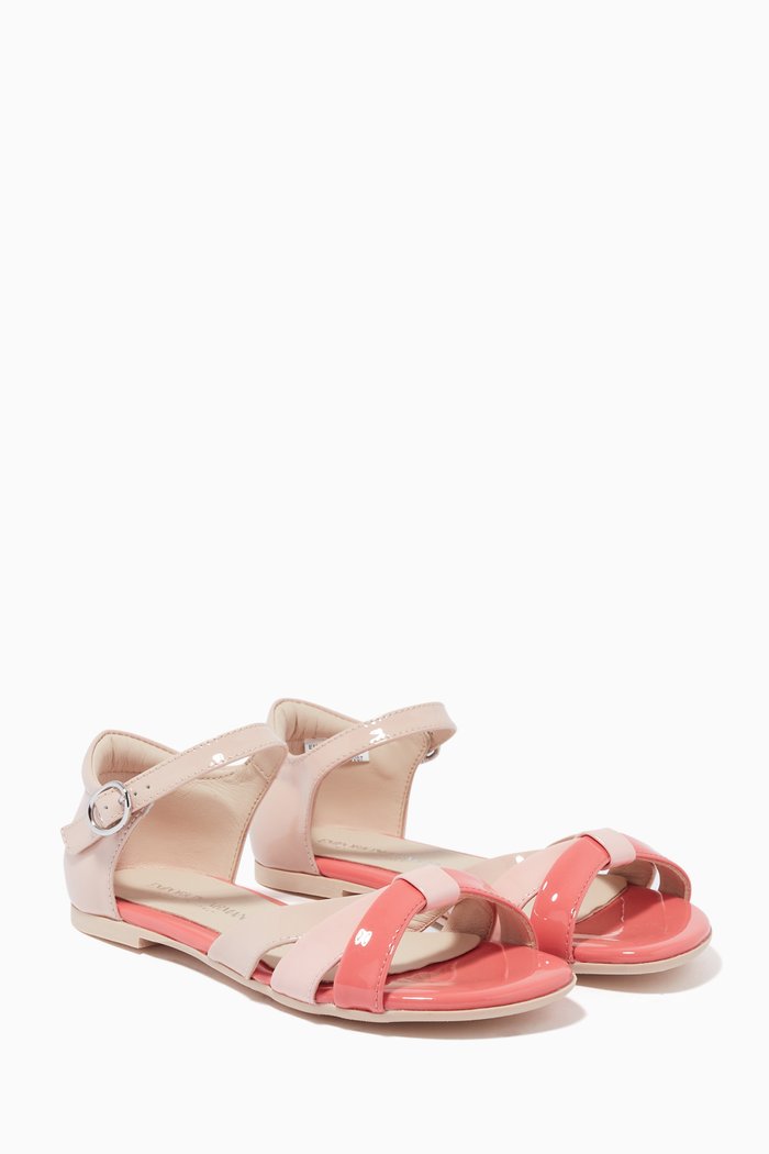

Multi Strap Sandals in Patent Leather, Pink