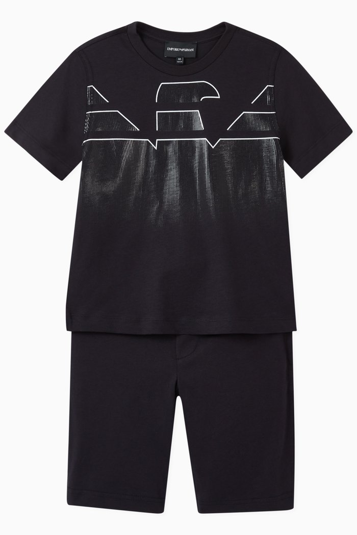 EA Eagle Jersey T-shirt & Shorts Set, Blue