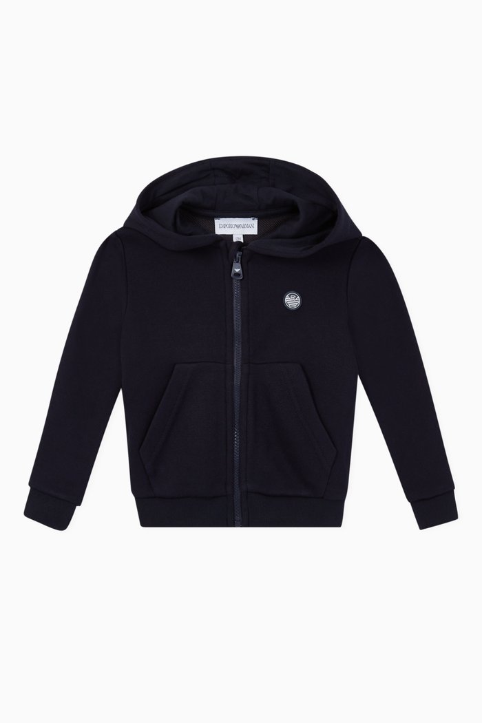 

EA Patch Hooded Jersey Sweatshirt, Blue