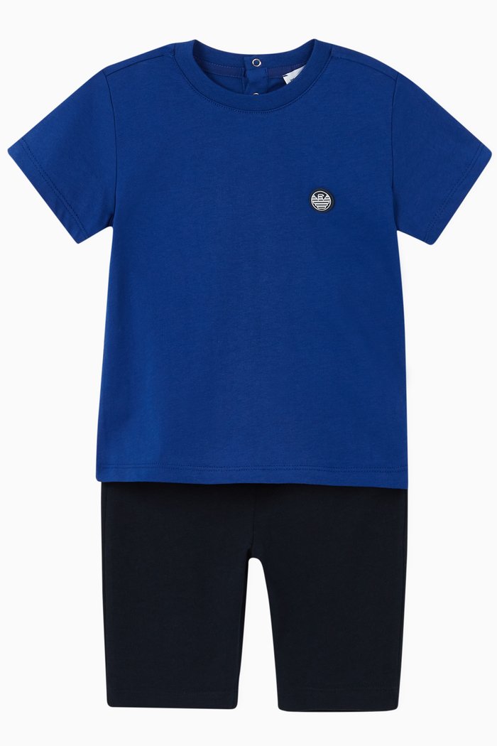 

EA Rubber Patch Jersey T-Shirt & Shorts, Blue