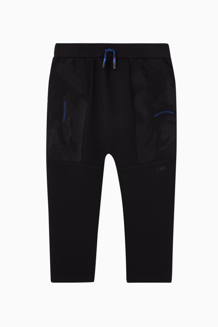 

EA Camo Panel Jersey Joggers, Black
