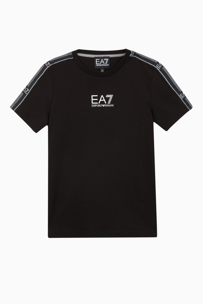 

EA7 Logo Tape Jersey T-Shirt, Black