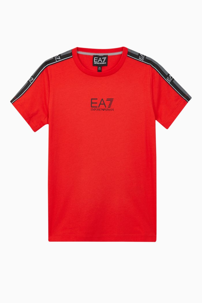 

EA7 Logo Tape Jersey T-Shirt, Red