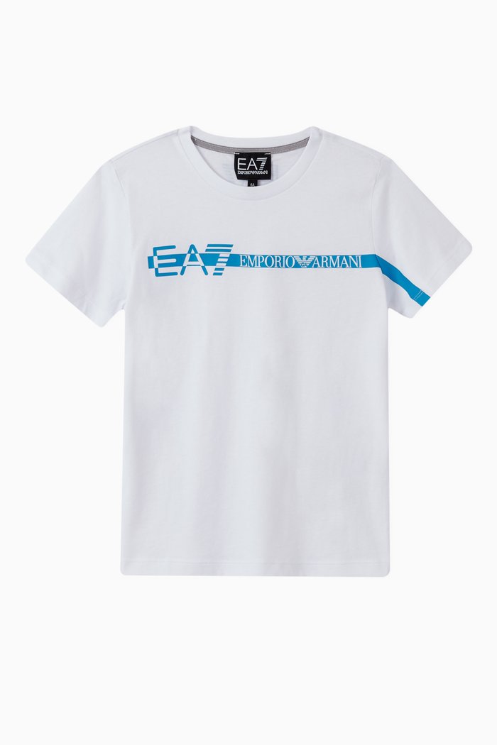 

EA7 Logo Band Jersey T-Shirt, White