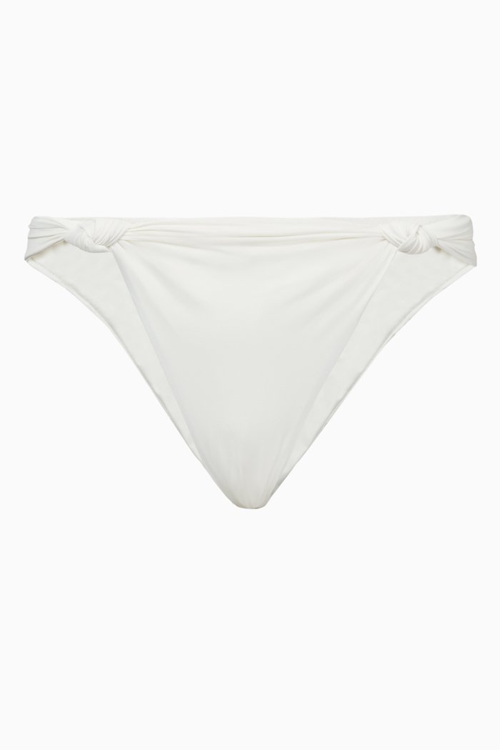 

Monica Knotted Bikini Bottoms, White