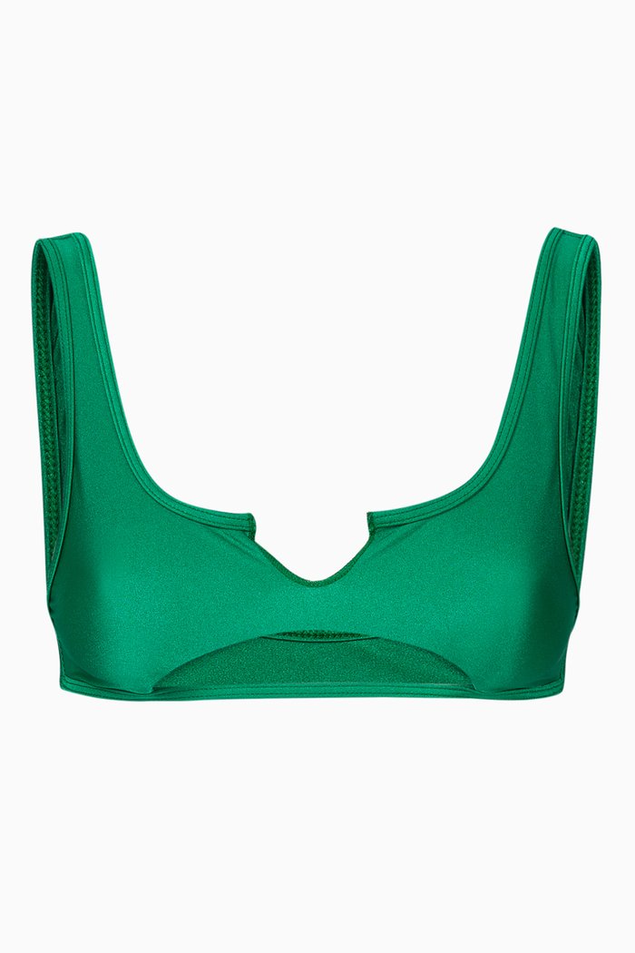 

Cole Scoop Bikini Top, Green
