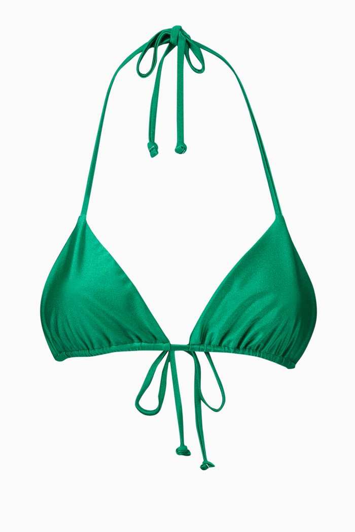 

Tia Triangle Bikini Top, Green
