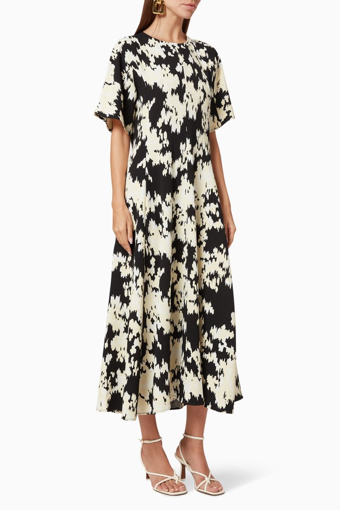 

Mose Noise Print Dress, Black