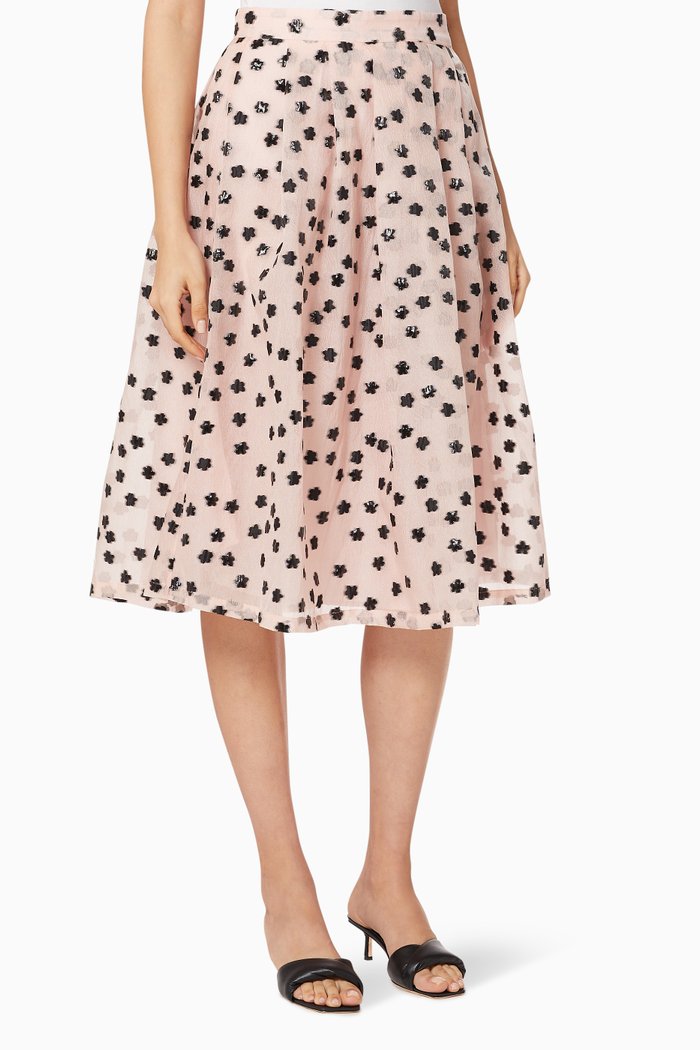

Thea Floral Embellished Skirt, Pink