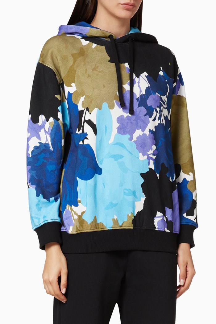 

Adrisa Floral Organic Cotton Hoodie, Multicolour