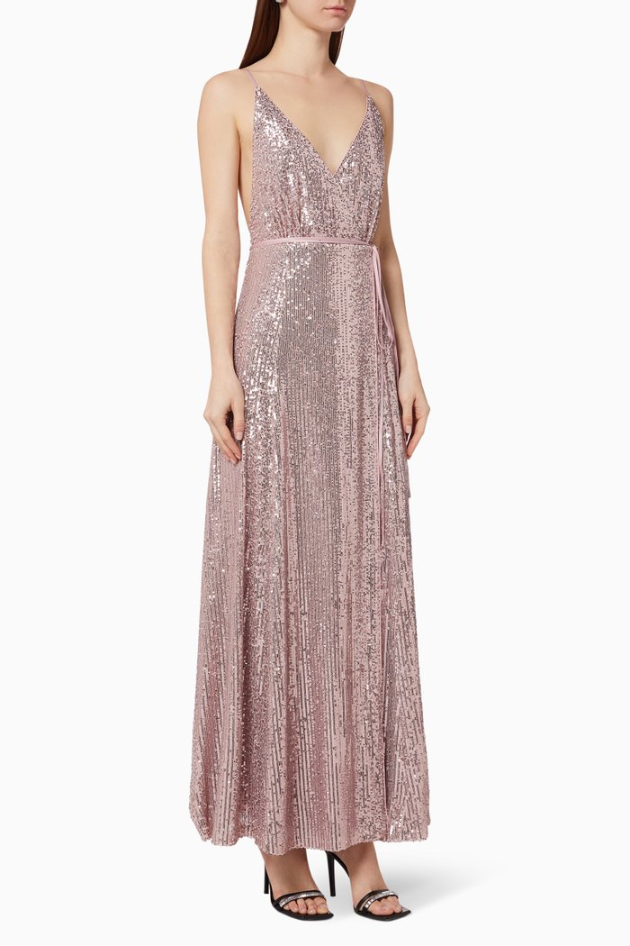

The Open Back Wrap Dress, Pink