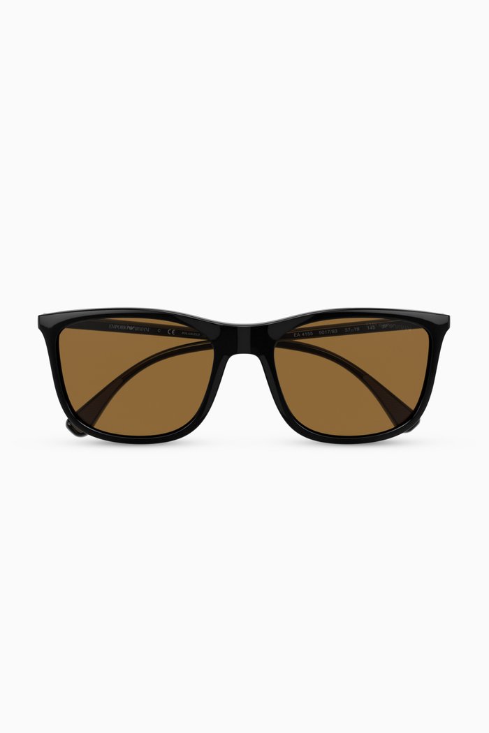 

Pillow Rectangular Sunglasses in Acetate, Black