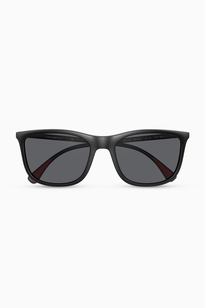 

Pillow Rectangular Sunglasses in Acetate, Black