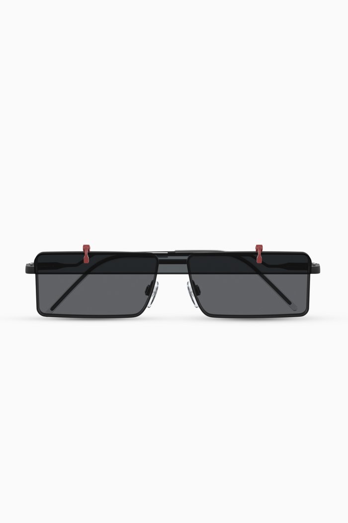 

Geometric Square Sunglasses in Metal, Black