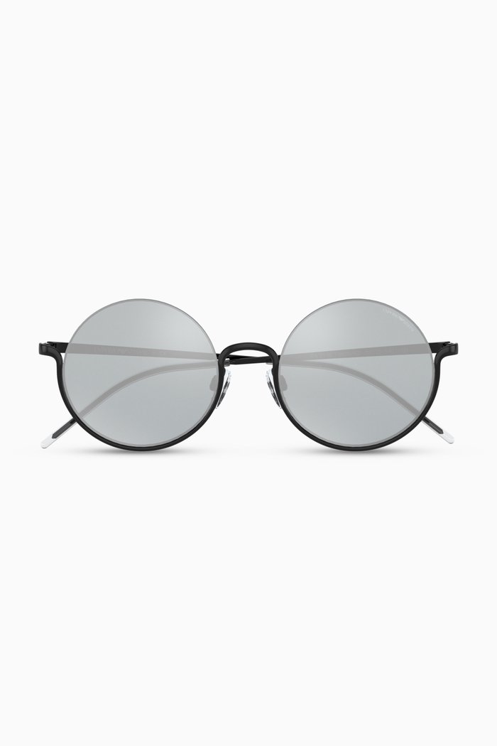 

Round Sunglasses in Metal, Black