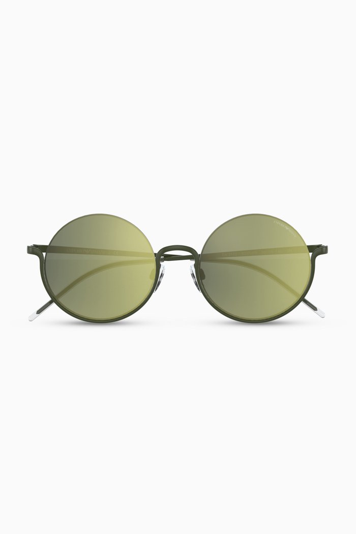 

Round Sunglasses in Metal, Green