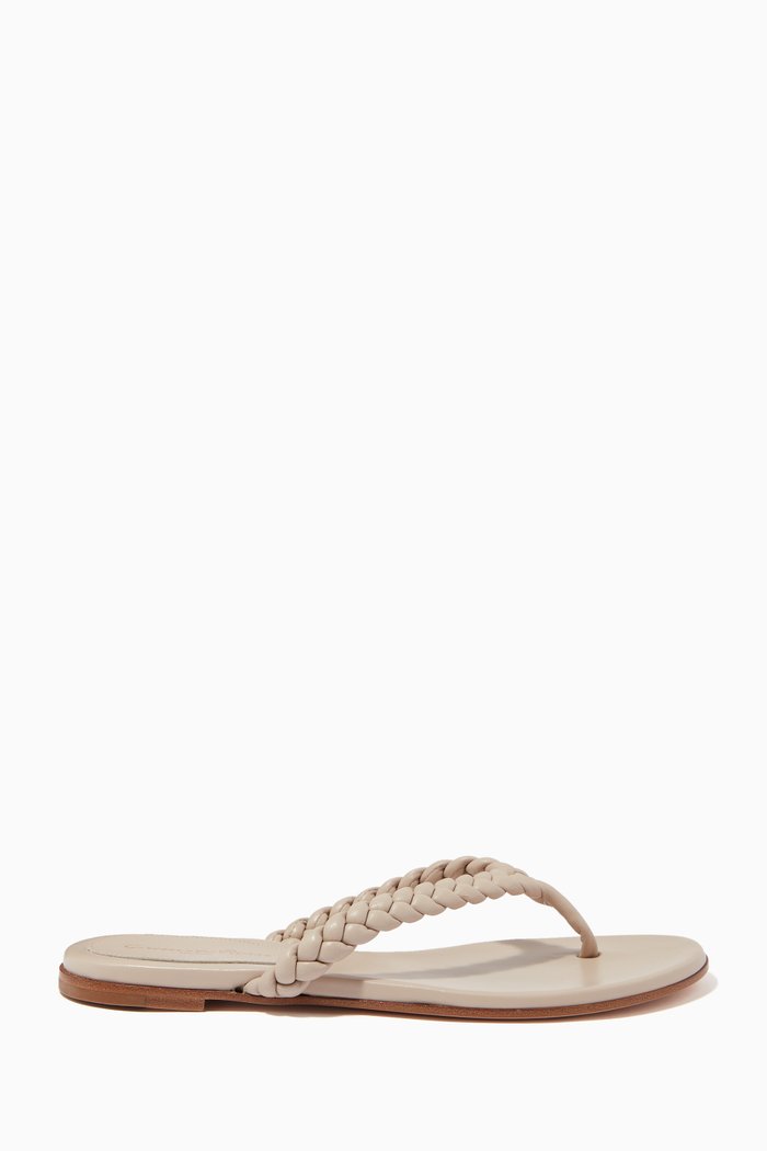 

Tropea Sandals in Leather, Neutral