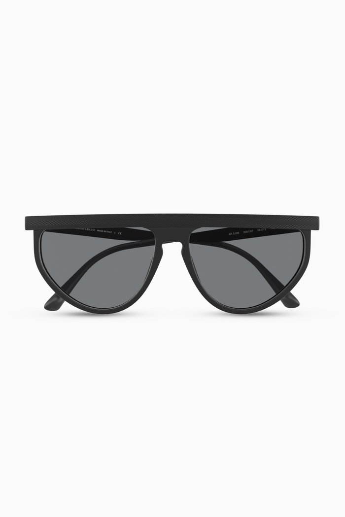 

D-Shape Sunglasses in Havana Acetate, Black