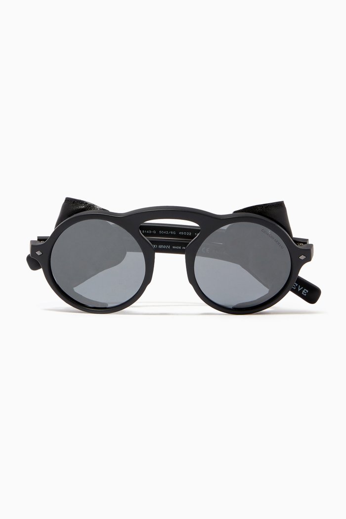 

Round Sunglasses in Acetate, Black