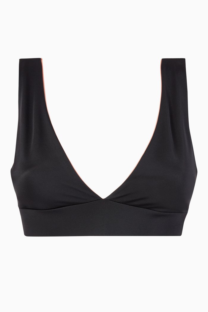 

Nuqui Reversible Bikini Top, Black