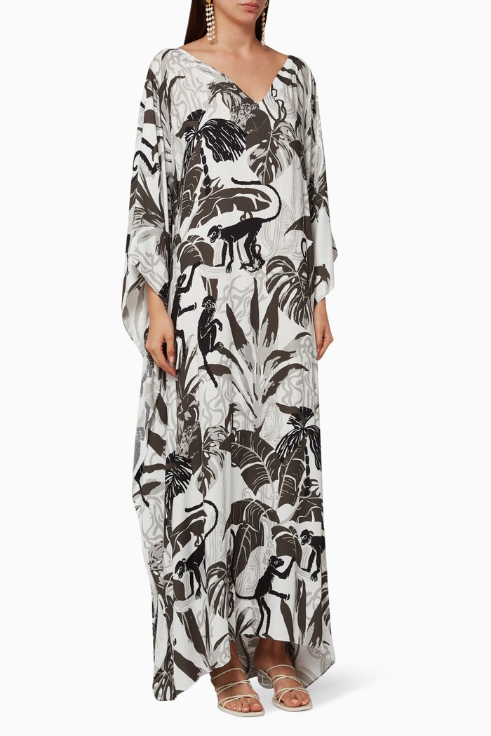

Morena Linen Kaftan, Black