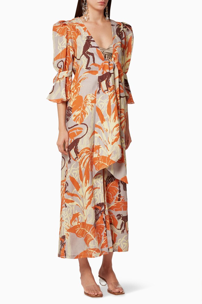 

Agua Alta Linen Dress, Pink