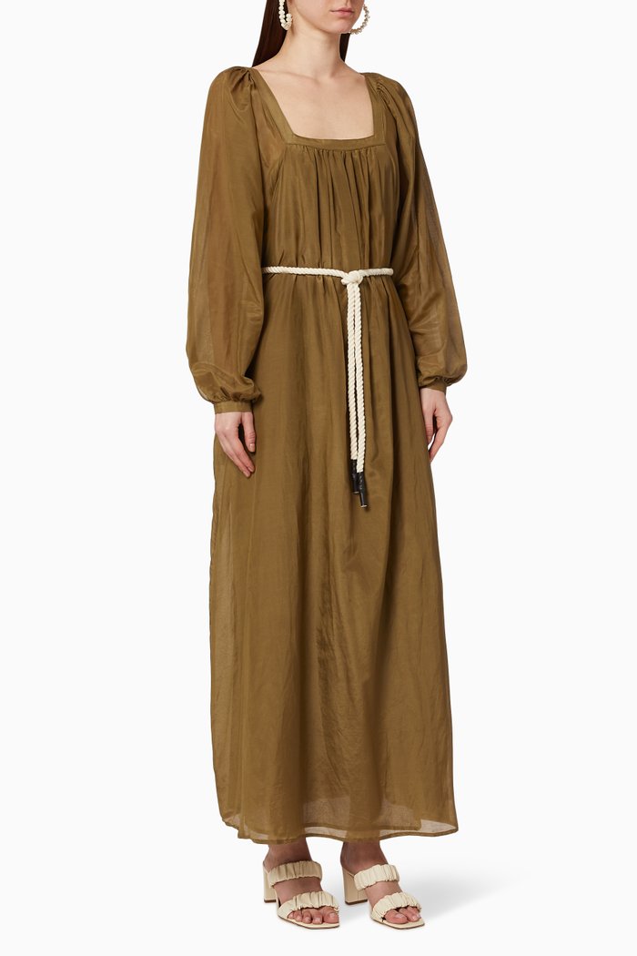 

Paloma Silk Dress, Brown