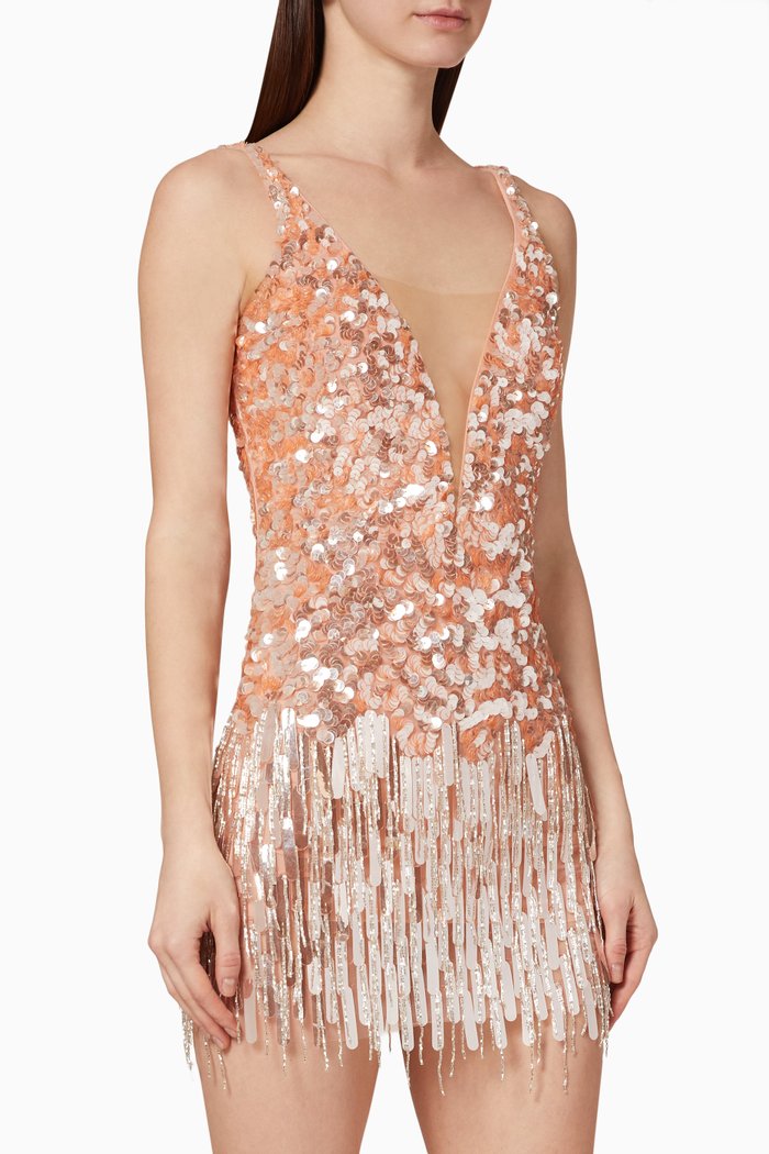 Sequin Mini Dress, Pink