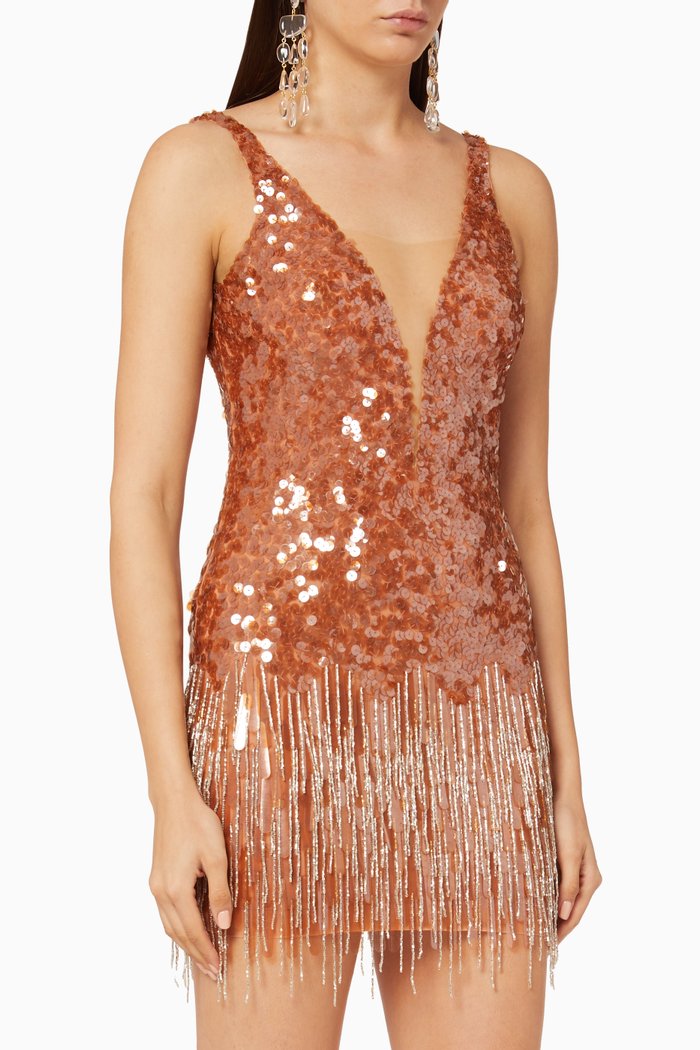 

Sequin Mini Dress, Rose gold