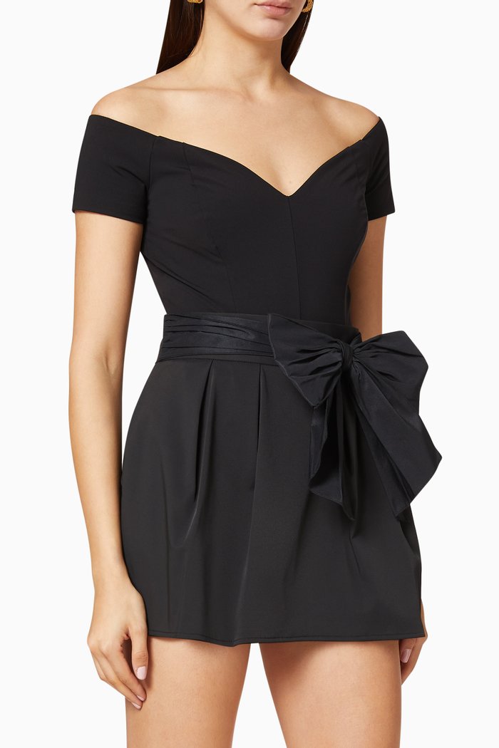 

Off-The-Shoulder Bodysuit, Black