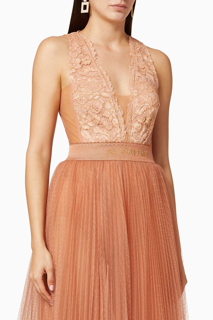 

Rebrodé Lace Bodysuit, Rose gold
