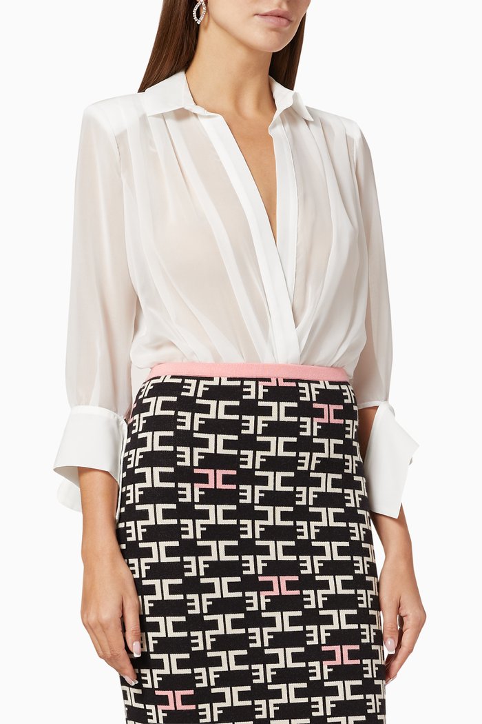 

Spread Collar Bodysuit, Neutral