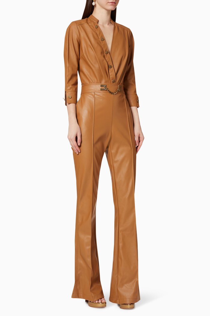 

Faux Leather Bodysuit, Pink