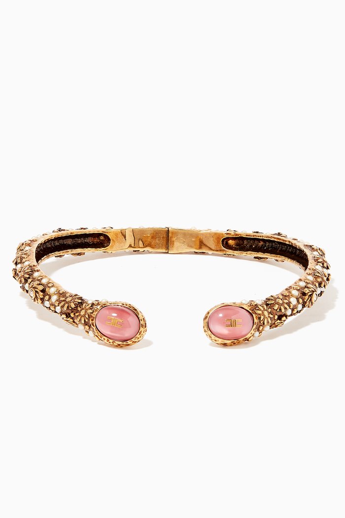 

Stones Hinge Collar Necklace, Yellow