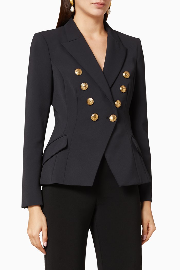 

Crêpe Short Jacket, Black
