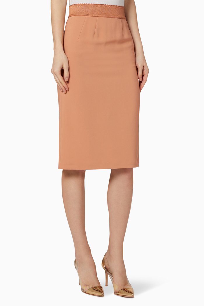 

Crêpe Midi Skirt, Rose gold