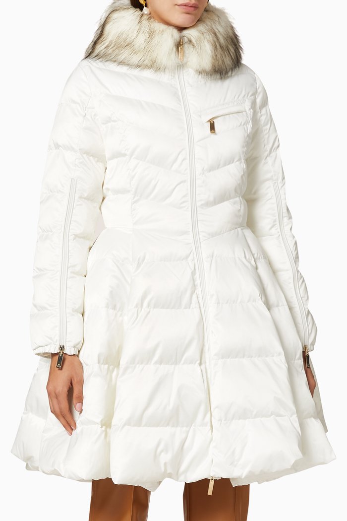 

Quilted Nylon Flared Jacket, Neutral