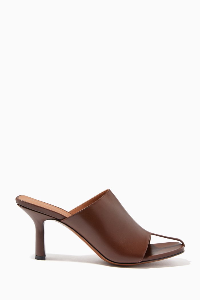 

Jumel 80 T-bar Mules in Leather, Brown