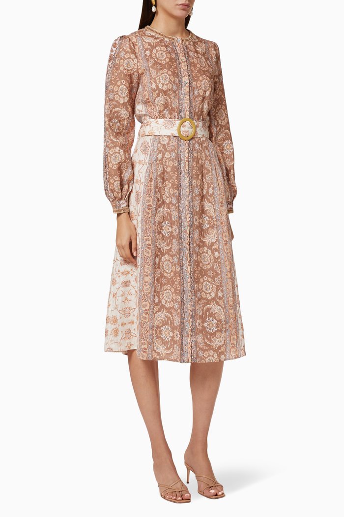 

Vivienne Linen Shirt Dress, Neutral