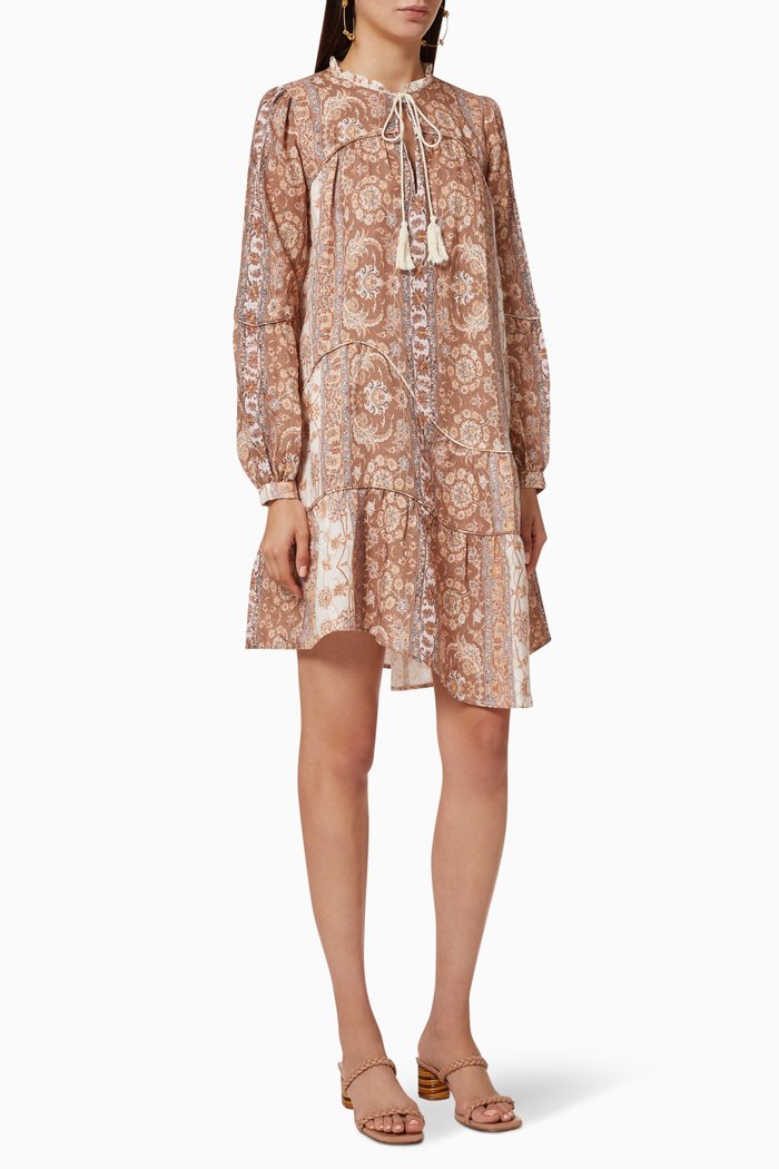 

Vivienne Linen Asymmetrical Dress, Neutral