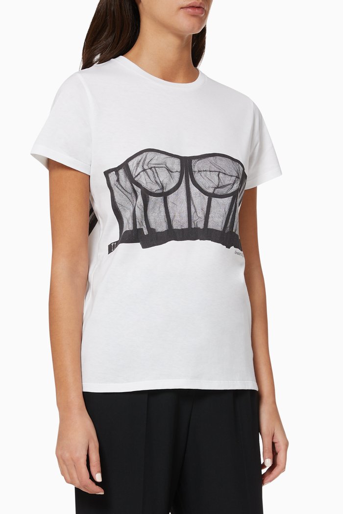 

Bustier Print T-shirt in Cotton Jersey, Multicolour